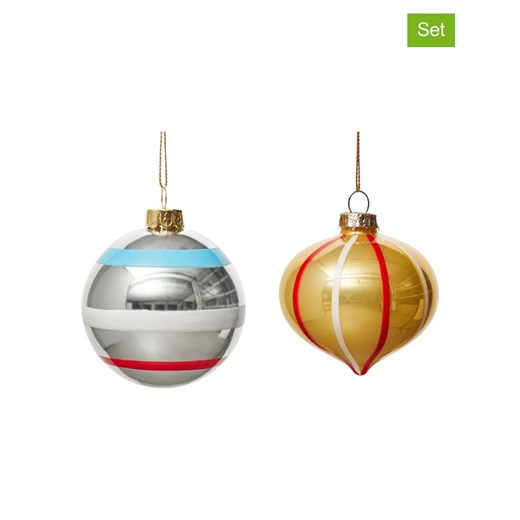 OYOY living design Bombki (2 szt.) ze wzorem ze sklepu Limango Polska w kategorii Dekoracje bożonarodzeniowe - zdjęcie 187601437
