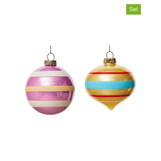 OYOY living design Bombki (2 szt.) ze wzorem ze sklepu Limango Polska w kategorii Dekoracje bożonarodzeniowe - zdjęcie 187601438
