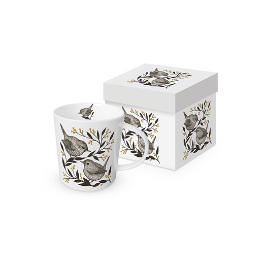 ppd Kubek jumbo &quot;Nightingale&quot; w kolorze biało-czarnym - 400 ml ze sklepu Limango Polska w kategorii Naczynia - zdjęcie 187601485