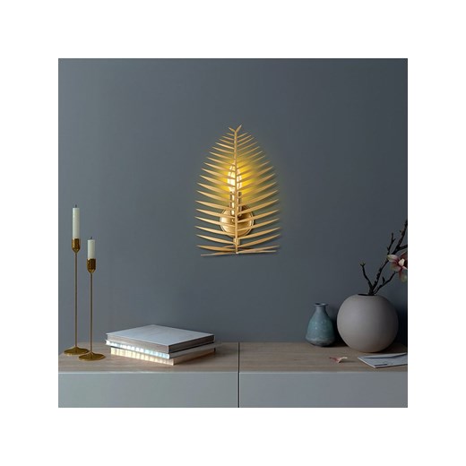 Opviq Lampa ścienna &quot;Leaf&quot; w kolorze złotym - 20 x 30 cm ze sklepu Limango Polska w kategorii Oświetlenie - zdjęcie 187601498