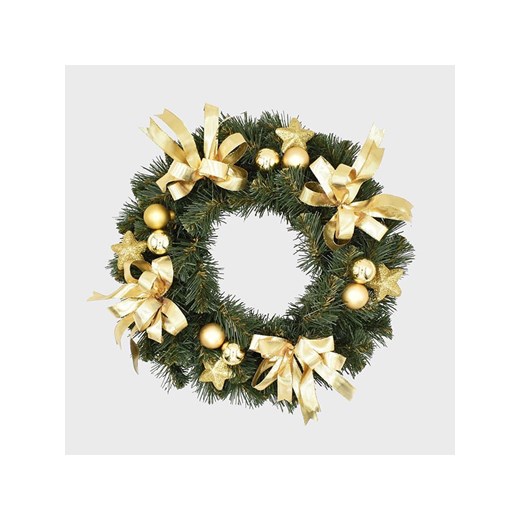 Homla Wieniec świąteczny &quot;Gold&quot; w kolorze złoto-zielonym - Ø 25 cm ze sklepu Limango Polska w kategorii Dekoracje bożonarodzeniowe - zdjęcie 187601616