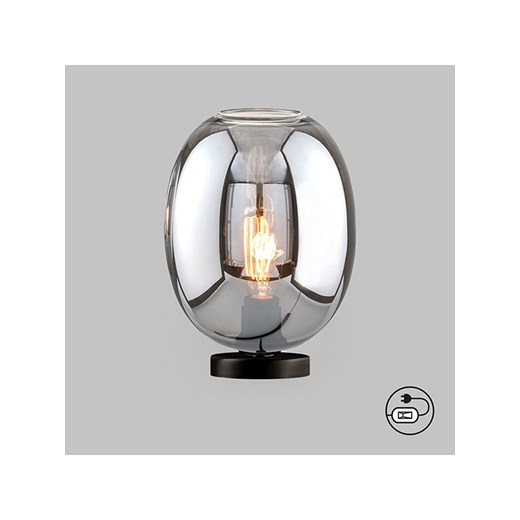 FISCHER &amp; HONSEL Lampa stołowa &quot;Nayla&quot; w kolorze czarnym - wys. 27 x Ø 21 cm ze sklepu Limango Polska w kategorii Oświetlenie - zdjęcie 187601816