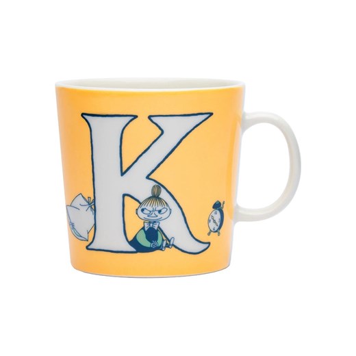Moomin Kubek jumbo &quot;K&quot; w kolorze biało-pomarańczowym - 400 ml ze sklepu Limango Polska w kategorii Dzbanki i zaparzacze - zdjęcie 187601826