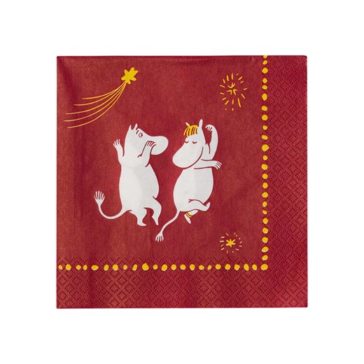 Moomin Serwetki (20 szt.) &quot;Festive Moments&quot; w kolorze czerwonym ze sklepu Limango Polska w kategorii Akcesoria kuchenne - zdjęcie 187601828