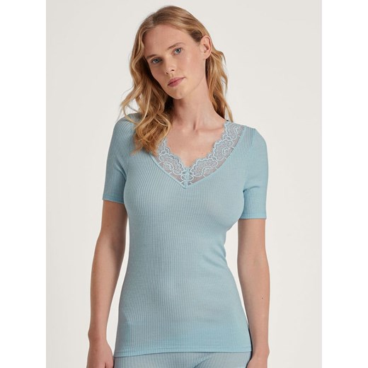 Calida Wełniana koszulka w kolorze błękitnym ze sklepu Limango Polska w kategorii Bluzki damskie - zdjęcie 187601836