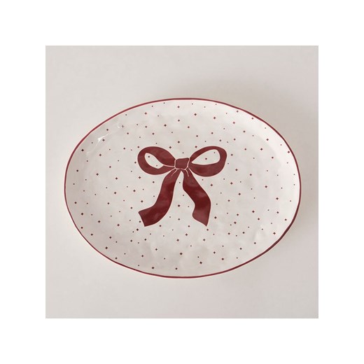 Boltze Półmisek &quot;Boucle&quot; w kolorze biało-czerwonym - Ø 31,5 cm ze sklepu Limango Polska w kategorii Misy i tace dekoracyjne - zdjęcie 187602077