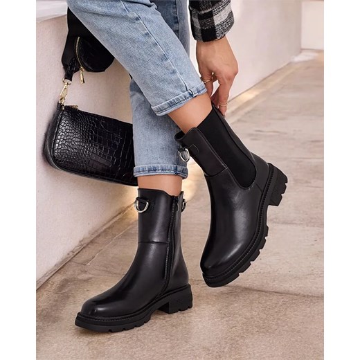 Royalfashion Botki damskie Rotika ze sklepu royalfashion.pl w kategorii Botki - zdjęcie 187602647