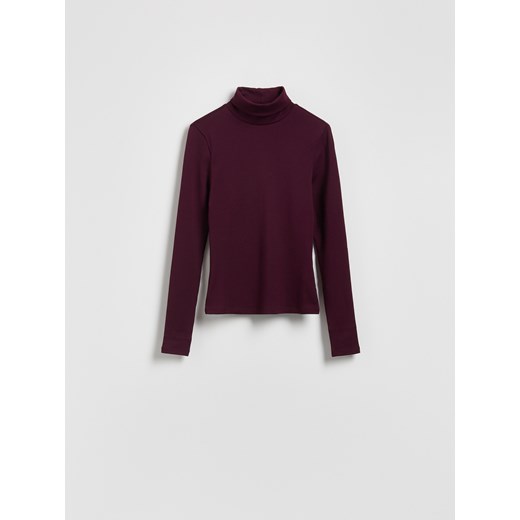Reserved - Bawełniany golf - bordowy ze sklepu Reserved w kategorii Swetry damskie - zdjęcie 187603189