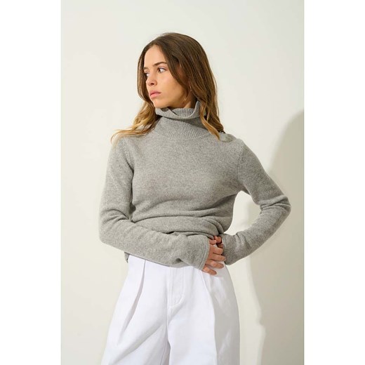 AUTHENTIC CASHMERE Kaszmirowy golf &quot;Linda&quot; w kolorze jasnoszarym ze sklepu Limango Polska w kategorii Swetry damskie - zdjęcie 187603288