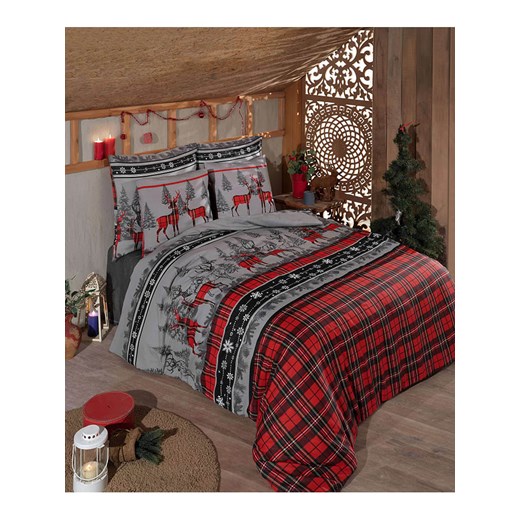 Colourful Cotton Komplet pościeli w kolorze czerwono-szarym ze sklepu Limango Polska w kategorii Pościele - zdjęcie 187603499