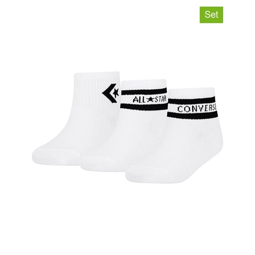 Converse Skarpety (3 pary) w kolorze białym ze sklepu Limango Polska w kategorii Skarpetki dziecięce - zdjęcie 187603515