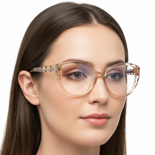 Damskie kocie okulary zerówki do komputera BLF filtr EST-115K-15 Estillo ze sklepu Stylion w kategorii Okulary zerówki damskie - zdjęcie 187603866
