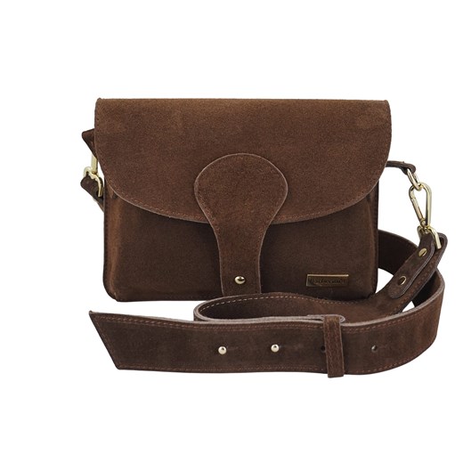 Zamszowa listonoszka na szerokim pasku - Brązowa ze sklepu Barberinis w kategorii Listonoszki - zdjęcie 187604357