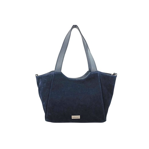 Torebka damska zamszowa typu worek - Granatowa ze sklepu butyolivier w kategorii Torebki worki - zdjęcie 187604897