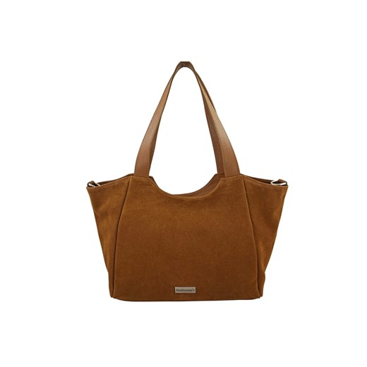 Torebka damska zamszowa typu worek - Brązowa jasna ze sklepu butyolivier w kategorii Torebki worki - zdjęcie 187604906