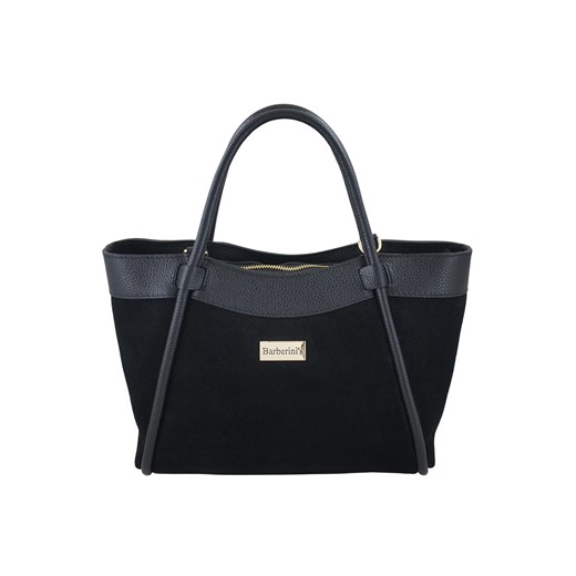 Elegancka torebka ze skóry zamszowej - Czarna ze sklepu butyolivier w kategorii Kuferki - zdjęcie 187604909