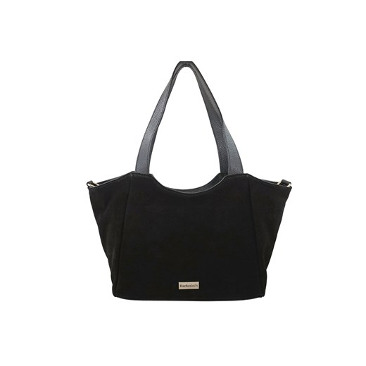 Torebka damska zamszowa typu worek - Czarna ze sklepu butyolivier w kategorii Torebki worki - zdjęcie 187604935