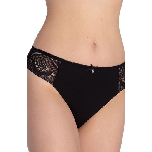 2-pak bawełniane figi damskie L-1588BI, Kolor beżowo-czarny, Rozmiar L, LAMA ze sklepu Primodo w kategorii Majtki damskie - zdjęcie 187605356