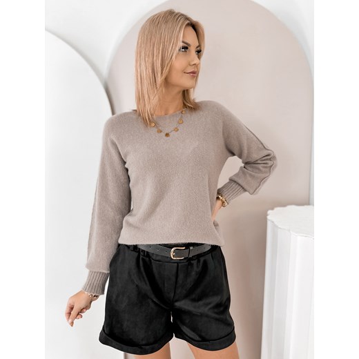 sweter valmont ciemnobeżowy one size ze sklepu UBRA w kategorii Swetry damskie - zdjęcie 187605586