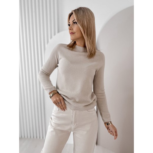 sweter hartfield beżowy one size ze sklepu UBRA w kategorii Swetry damskie - zdjęcie 187605668