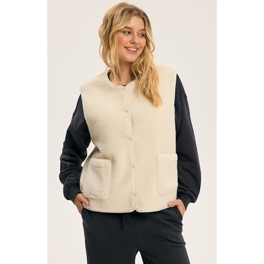 Esotiq kamizelka Bloovii Sherpa 44121-01X, Kolor kremowy, Rozmiar L, Esotiq ze sklepu Intymna w kategorii Kamizelki damskie - zdjęcie 187605775