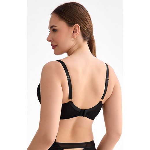 Biustonosz push-up czarny Fiora B214, Kolor czarny, Rozmiar 65D, Ewa Bien ze sklepu Intymna w kategorii Biustonosze - zdjęcie 187605808