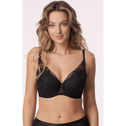 Mefemi koronkowy biustonosz push-up czarny Laura, Kolor czarny, Rozmiar 65D, Mefemi ze sklepu Intymna w kategorii Biustonosze - zdjęcie 187605895