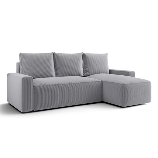 Jasnoszary narożnik z funkcją spania i pojemnikiem  Z3-C08 ze sklepu Edinos.pl w kategorii Narożniki - zdjęcie 187605946