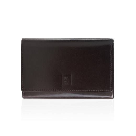 brązowy portfel skórzany damski KLASYCZNY rozkładany ze sklepu Słoń Torbalski w kategorii Portfele damskie - zdjęcie 187606869