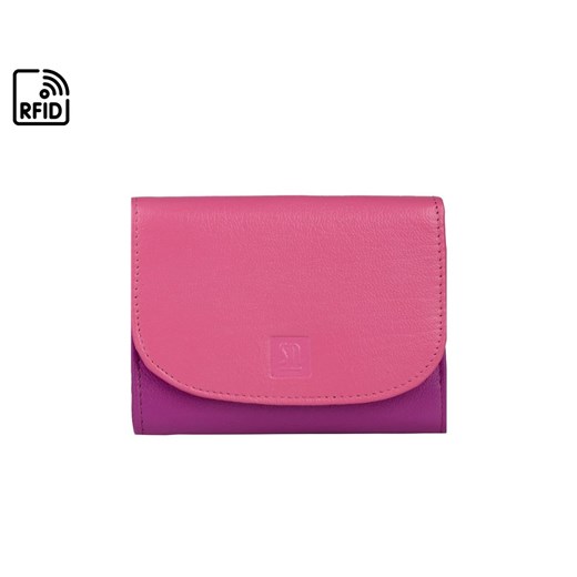 fioletowo-różowy mały portfel skórzany ze sklepu Słoń Torbalski w kategorii Portfele damskie - zdjęcie 187606896