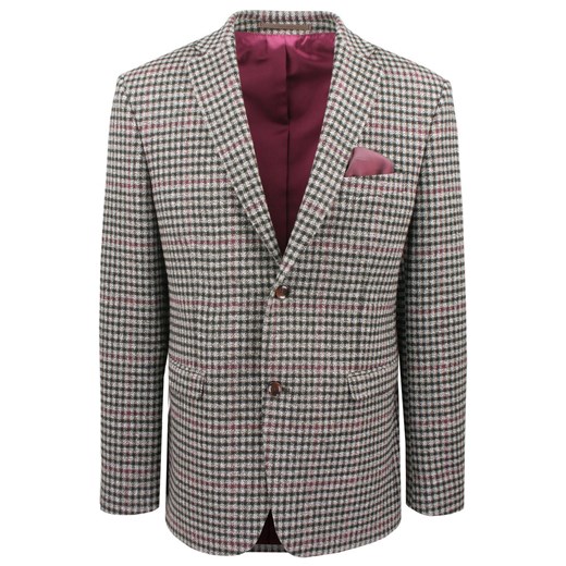 Męska Marynarka Wełniana, Weekendowa (Sportowa) - MEN&#039;SFIELD - Drobna Kratka MARMNSD240981emir ze sklepu JegoSzafa.pl w kategorii Marynarki męskie - zdjęcie 187606939