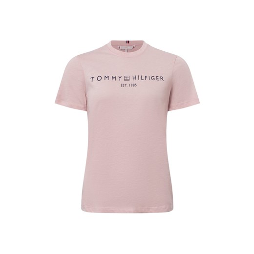 Tommy Hilfiger Koszulka damska Kobiety Bawełna brudny róż jednolity ze sklepu vangraaf w kategorii Bluzki damskie - zdjęcie 187606998