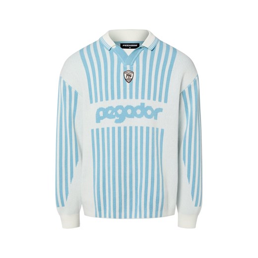 PEGADOR Męski sweter z dzianiny - Davos Mężczyźni écru wzorzysty ze sklepu vangraaf w kategorii Swetry męskie - zdjęcie 187607006