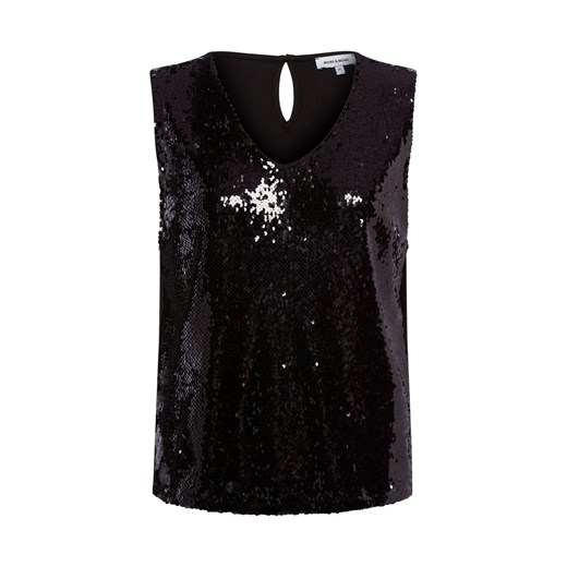 More & More Damski top z cekinami Kobiety Bawełna czarny jednolity ze sklepu vangraaf w kategorii Bluzki damskie - zdjęcie 187607009