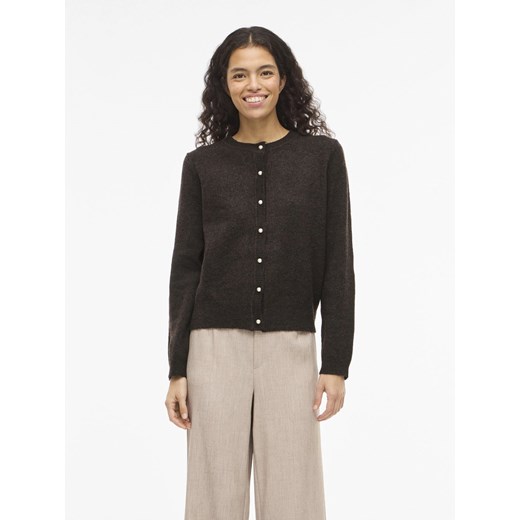 Vila Kardigan damski - VISalsa Kobiety czekoladowy marmurkowy ze sklepu vangraaf w kategorii Swetry damskie - zdjęcie 187607079