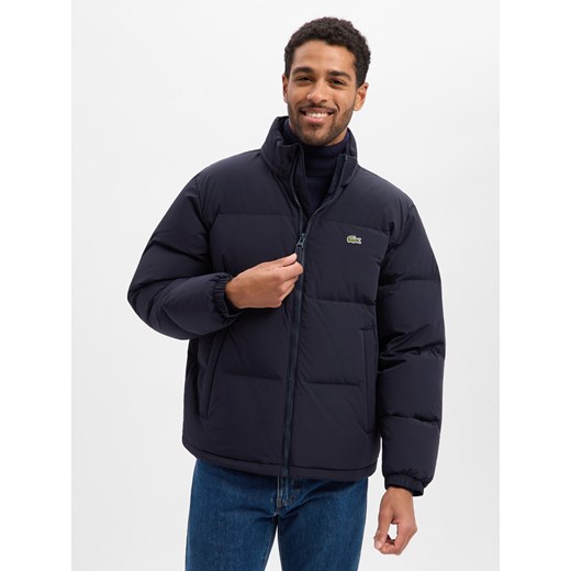 Lacoste Męska kurtka puchowa Mężczyźni Sztuczne włókno granatowy jednolity ze sklepu vangraaf w kategorii Kurtki męskie - zdjęcie 187607088