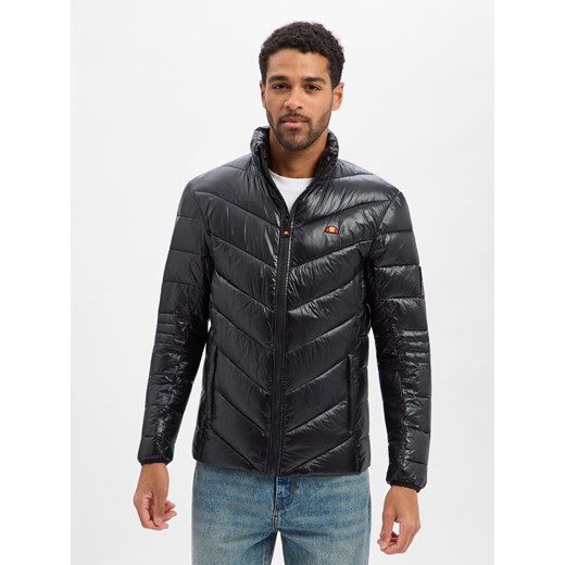 ellesse Męska kurtka pikowana - Orsini Mężczyźni Sztuczne włókno czarny jednolity ze sklepu vangraaf w kategorii Kurtki męskie - zdjęcie 187607106