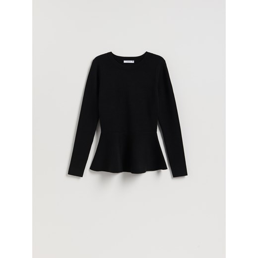 Reserved - Sweter z baskinką - czarny ze sklepu Reserved w kategorii Bluzki damskie - zdjęcie 187607769