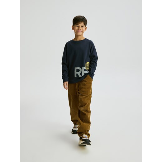 Reserved - Longsleeve z nadrukiem reflective - czarny ze sklepu Reserved w kategorii T-shirty chłopięce - zdjęcie 187607857