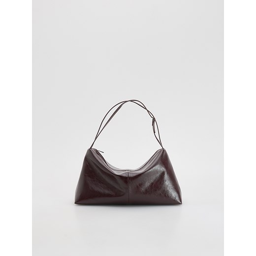 Reserved - Duża torebka na ramię - mahoniowy ze sklepu Reserved w kategorii Listonoszki - zdjęcie 187607978