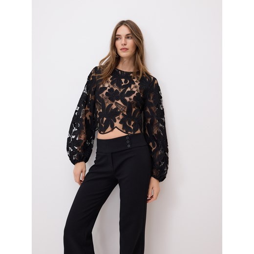 Reserved - Spodnie flare - czarny ze sklepu Reserved w kategorii Spodnie damskie - zdjęcie 187608108