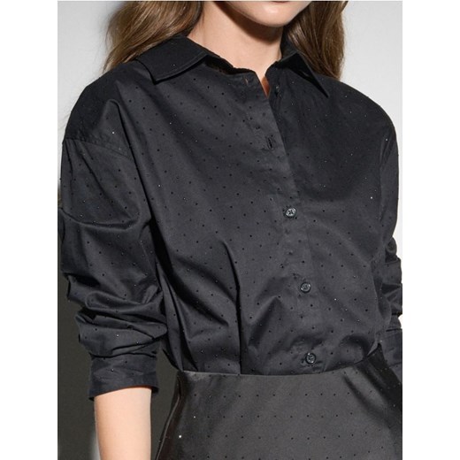 Sinsay - Bawełniana koszula - czarny ze sklepu Sinsay w kategorii Koszule damskie - zdjęcie 187609939