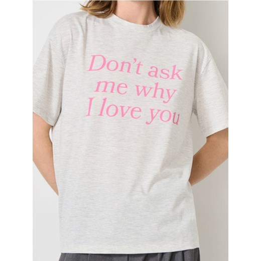 Sinsay - Koszulka z krótkim rękawem - szary ze sklepu Sinsay w kategorii Bluzki damskie - zdjęcie 187609967