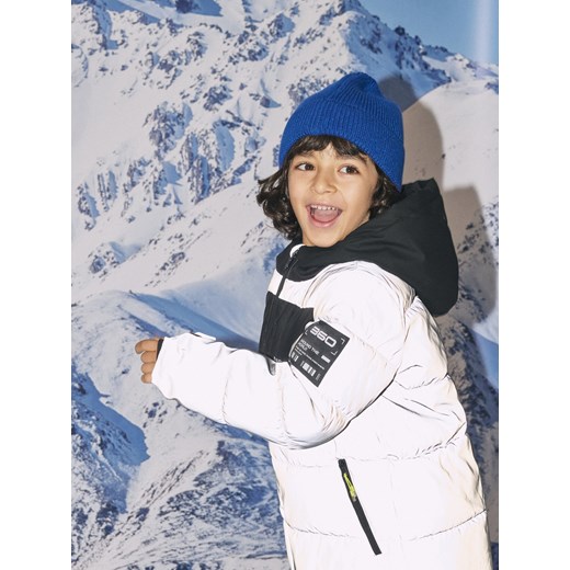 Reserved - Dzianinowa czapka z naszywką - niebieski ze sklepu Reserved w kategorii Czapki dziecięce - zdjęcie 187610997