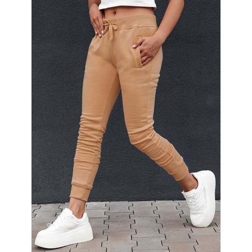 Spodnie damskie dresowe FITS coffee Dstreet UY2610 ze sklepu DSTREET.PL w kategorii Spodnie damskie - zdjęcie 187612339