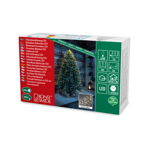 Konstsmide Łańcuch świetlny LED w kolorze ciepłej bieli - dł. 7 m ze sklepu Limango Polska w kategorii Oświetlenie - zdjęcie 187612766