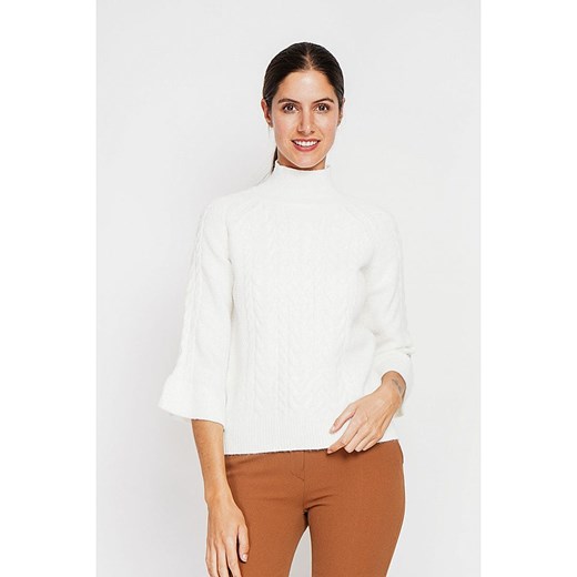 ASSUILI Sweter w kolorze białym ze sklepu Limango Polska w kategorii Swetry damskie - zdjęcie 187612999