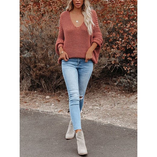 LA Angels Sweter w kolorze jasnobrązowym ze sklepu Limango Polska w kategorii Swetry damskie - zdjęcie 187613048