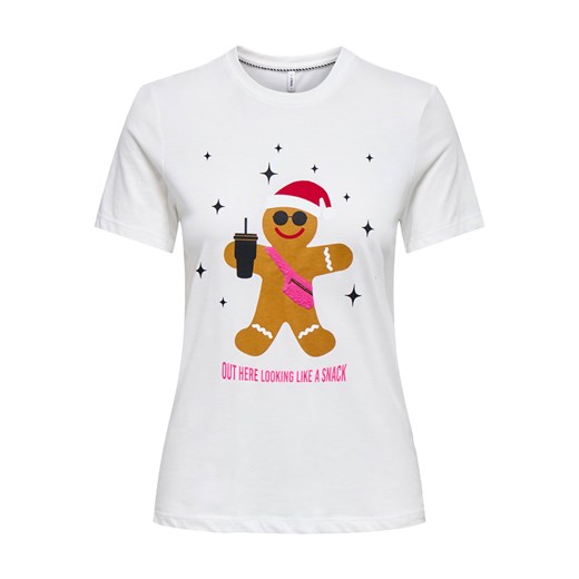 ONLY Koszulka w kolorze białym ze sklepu Limango Polska w kategorii Bluzki damskie - zdjęcie 187613438