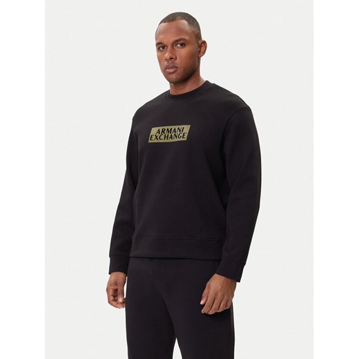 Armani Exchange Bluza XM001892 AF10818 MC237 Czarny Regular Fit ze sklepu MODIVO w kategorii Bluzy męskie - zdjęcie 187613756